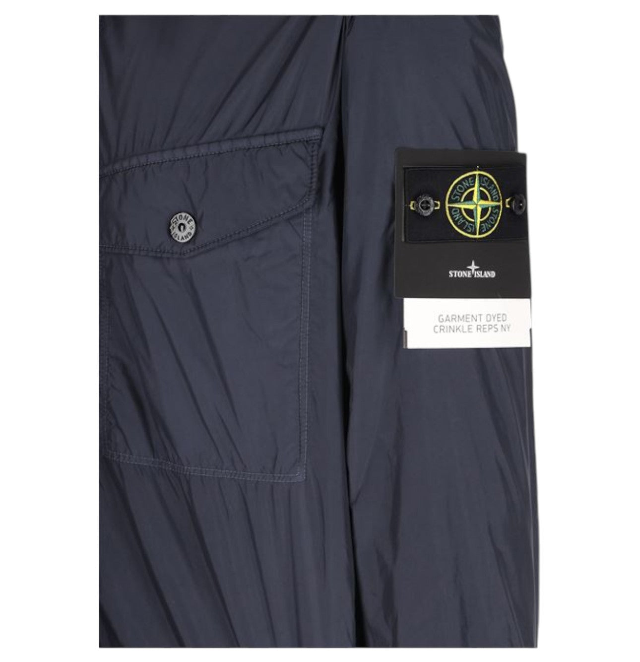 Stone Island, Crinkle Reps Overshirt Jacket – Blue