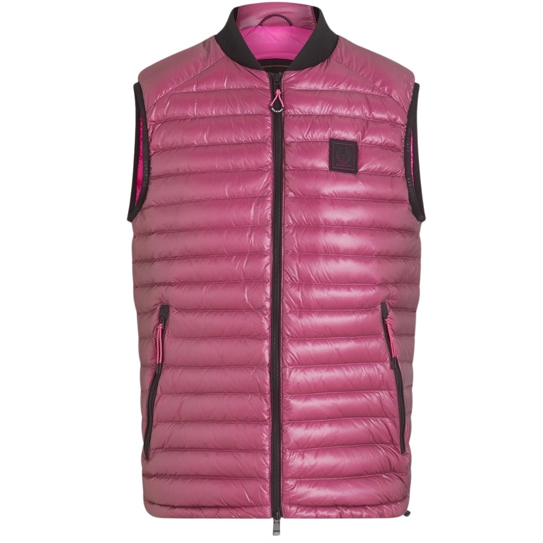Belstaff Airframe Neon Shiny Pink Gilet Down Filled Jacket - True Labels