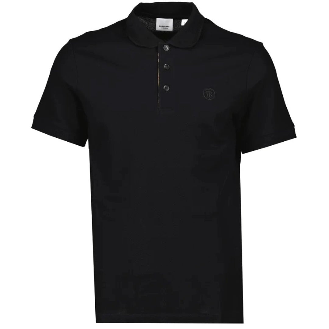 Burberry Branded Circle Logo Black Polo Shirt - True Labels