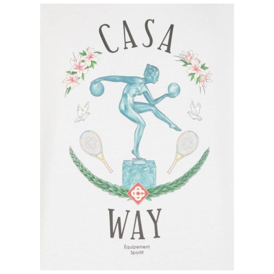 Casablanca Statue En Marbe Design White T-Shirt S