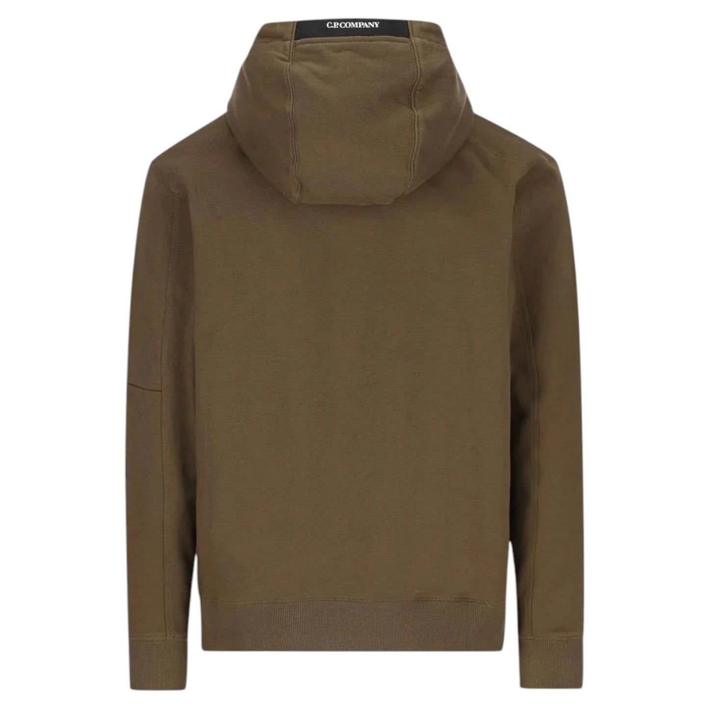 C.P. Company Brushed Cotton Fleece Green Hoodie - True Labels