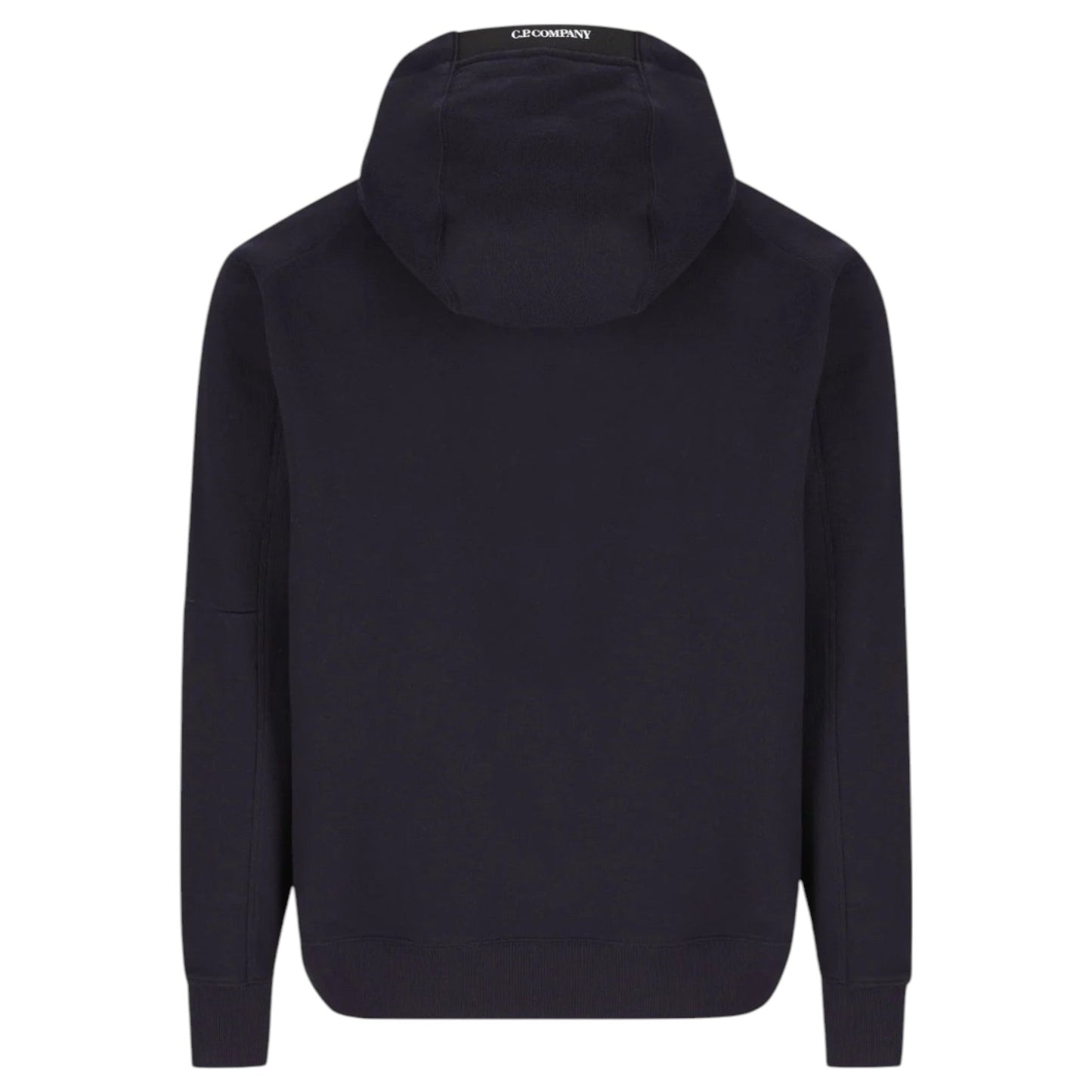 C.P. Company Brushed Cotton Fleece Navy Blue Hoodie - True Labels
