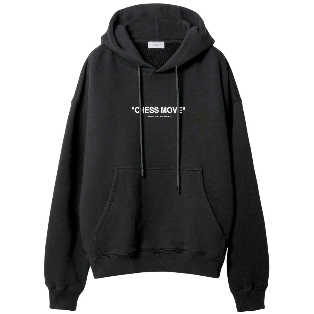 Off - White Chess Move Black Skate Hoodie - True Labels