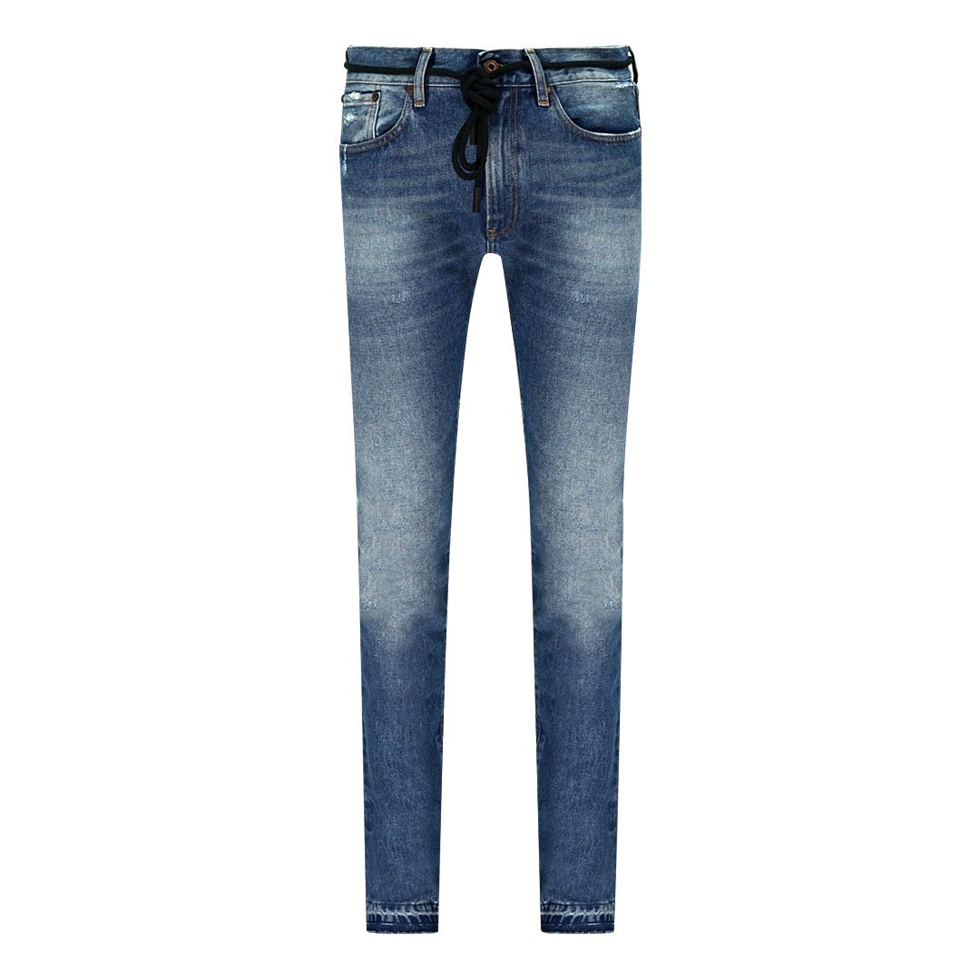 Off - White Diags Stripes Blue Jeans - True Labels