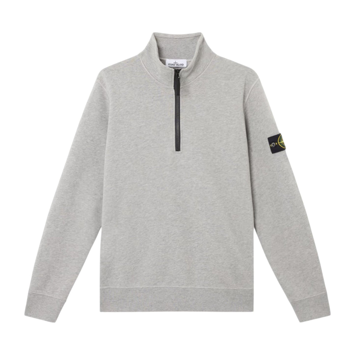 Stone Island 1/4 Zip Grey Sweatshirt - True Labels