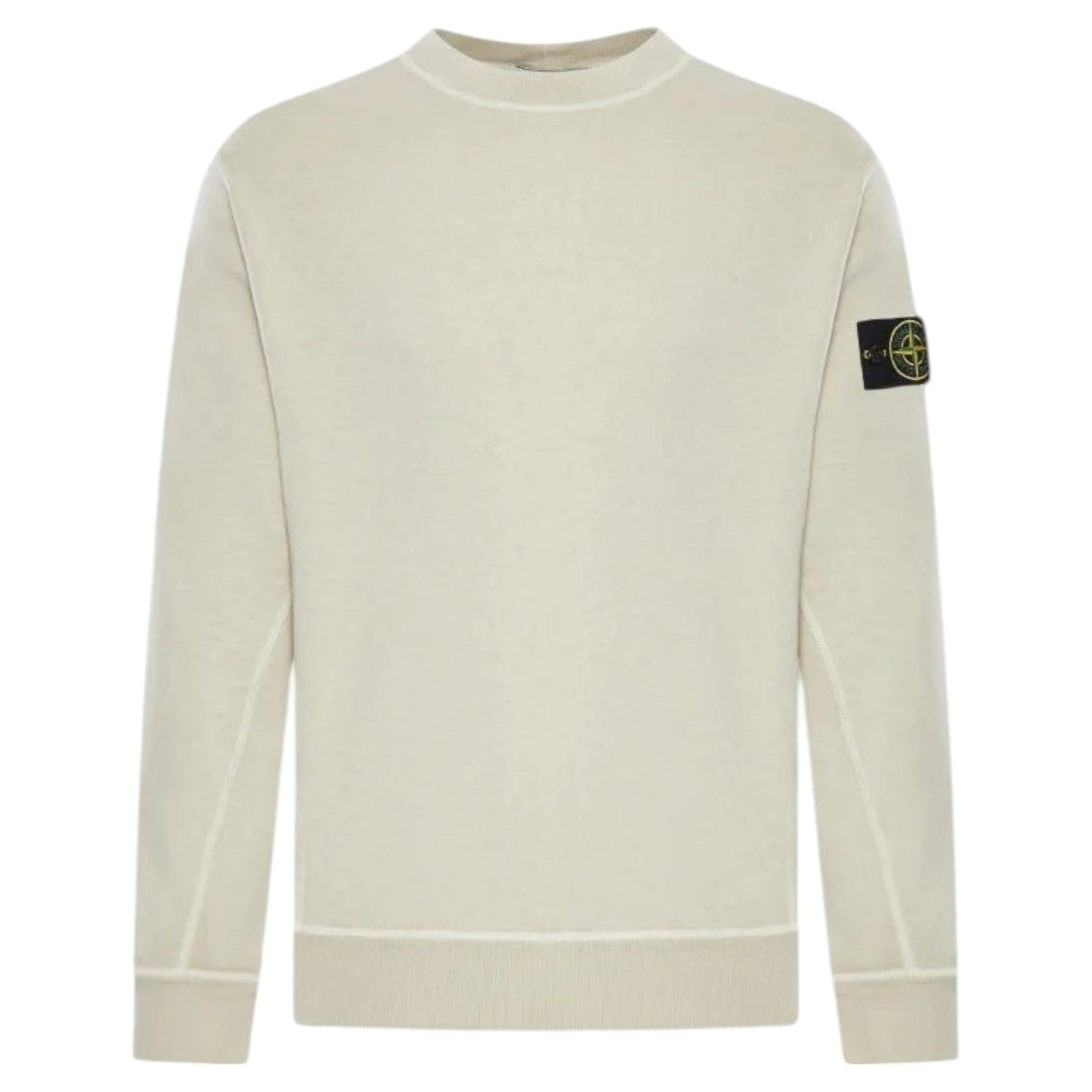 Stone Island Compass Patch Crewneck Sweatshirt - Sand - True Labels