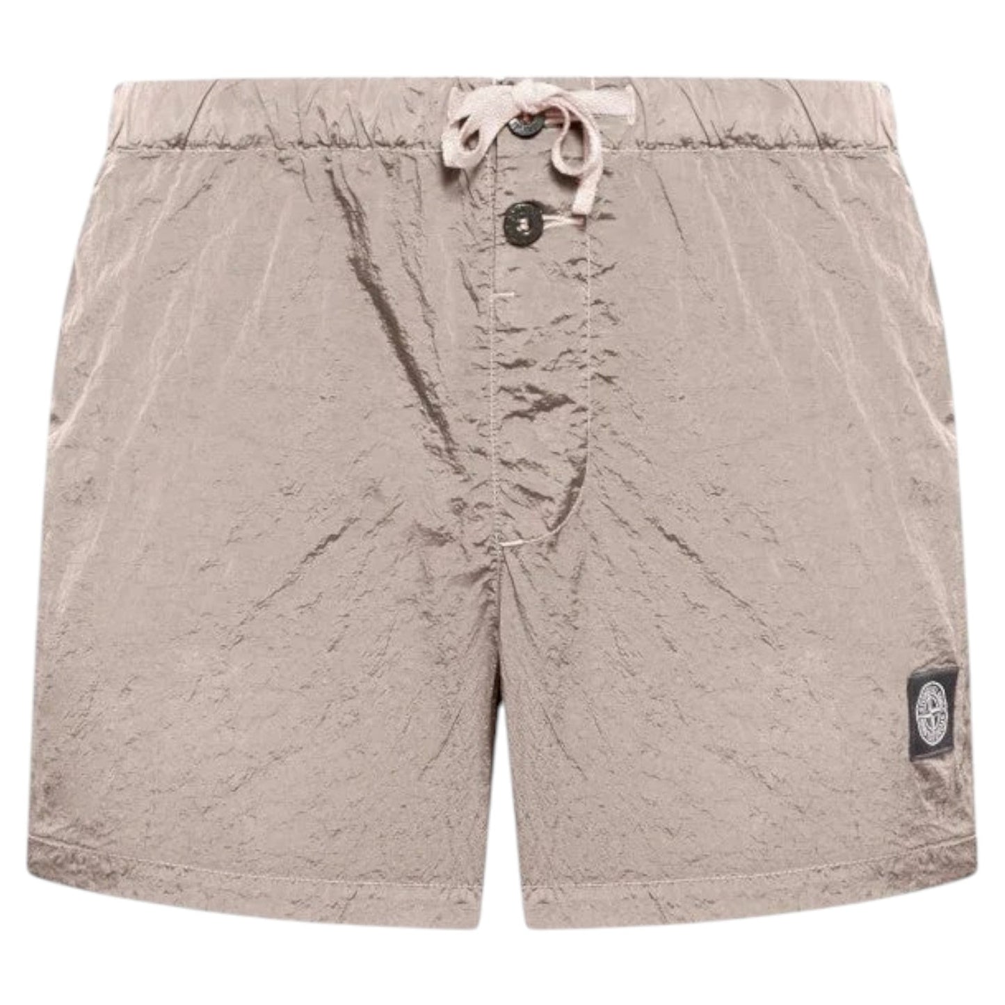 Stone Island Compass Patch Mid - Rise Rose Swim Shorts - True Labels