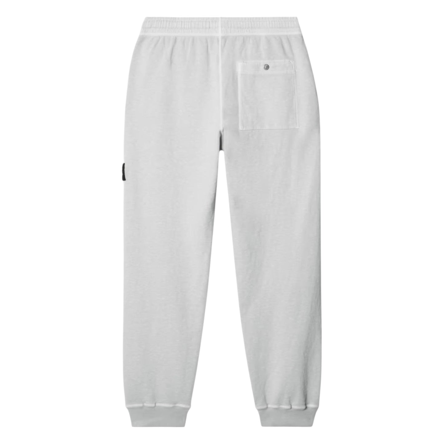 Stone Island Malfile Fleece 'Old' Effect Pearl Grey Sweatpants - True Labels