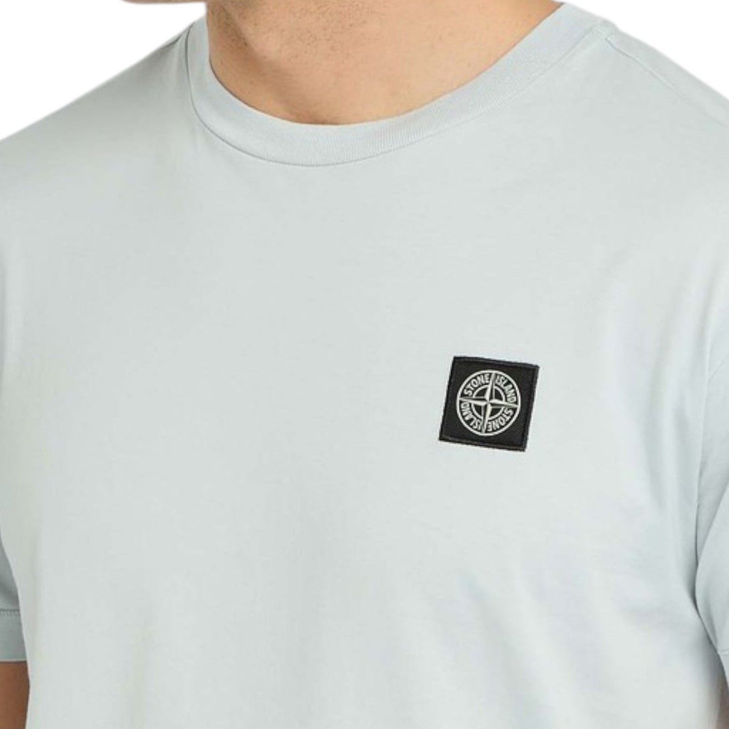 Stone Island Sky Blue T-Shirt with Compass - True Labels