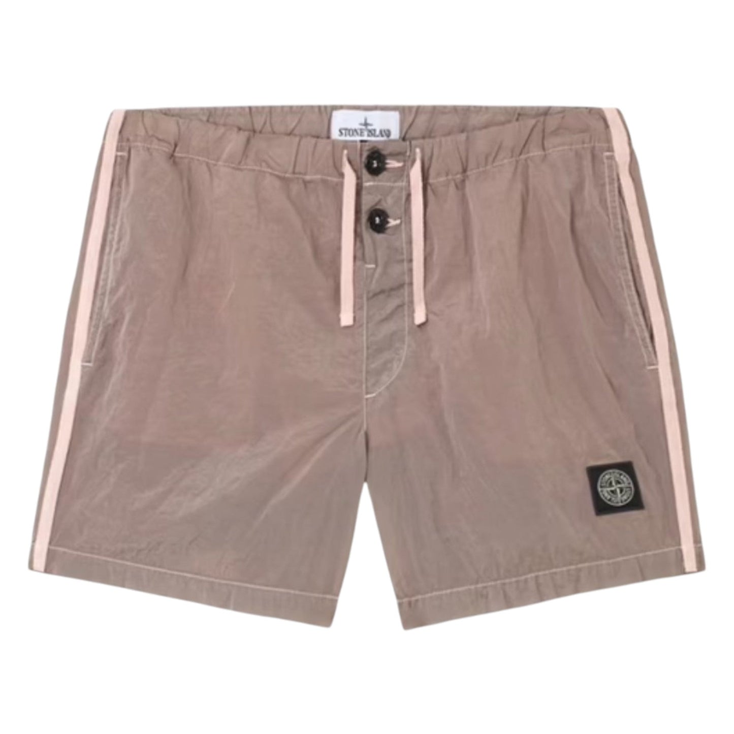Stone Island, Slim fit Antique Rose swim trunks with pockets