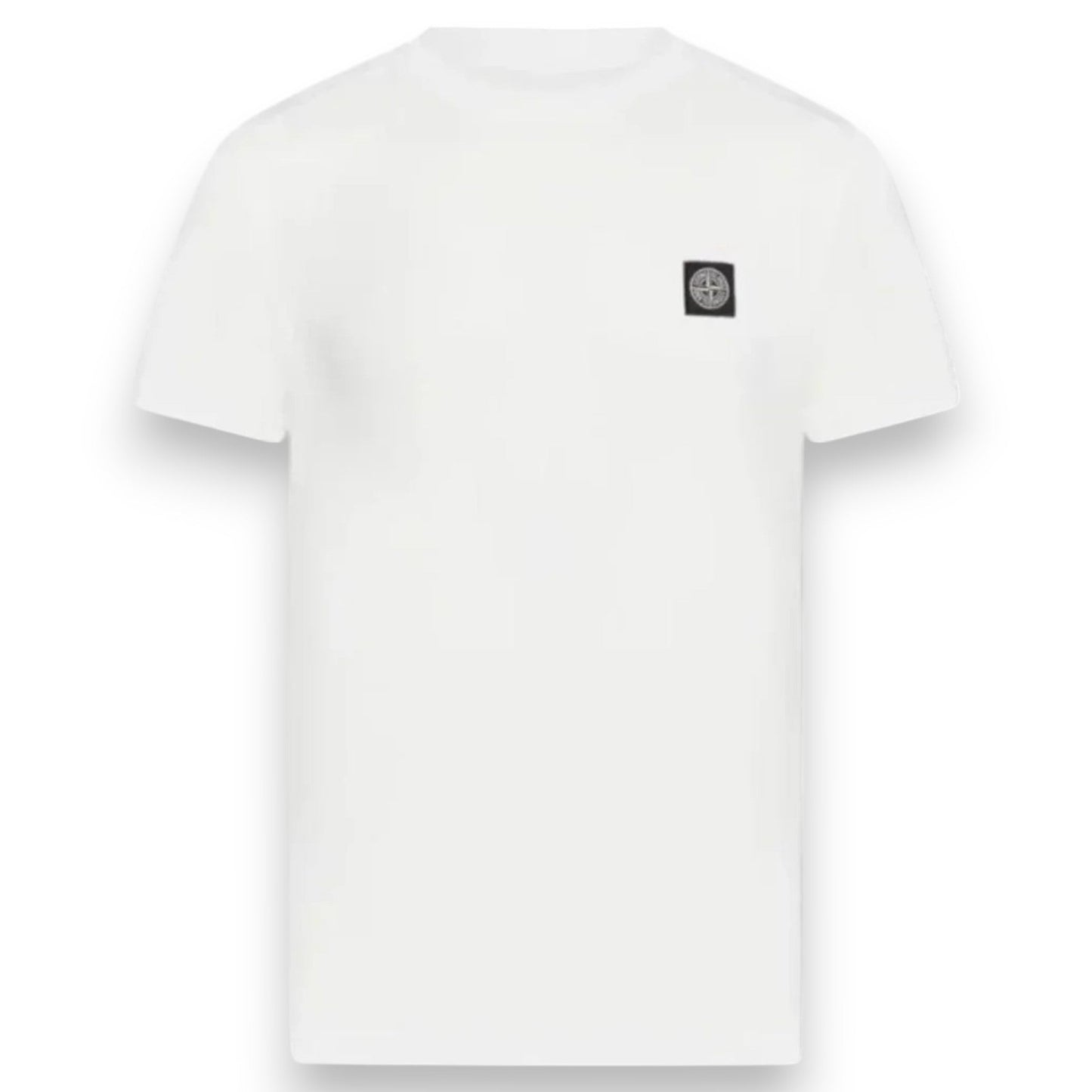 Stone Island White Compass Patch Crewneck T-Shirt - True Labels