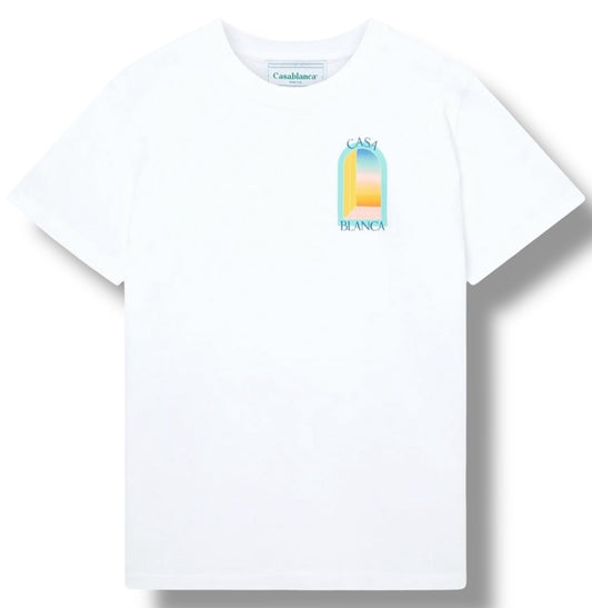 Casablanca, L’arche Colour Printed White T-Shirt