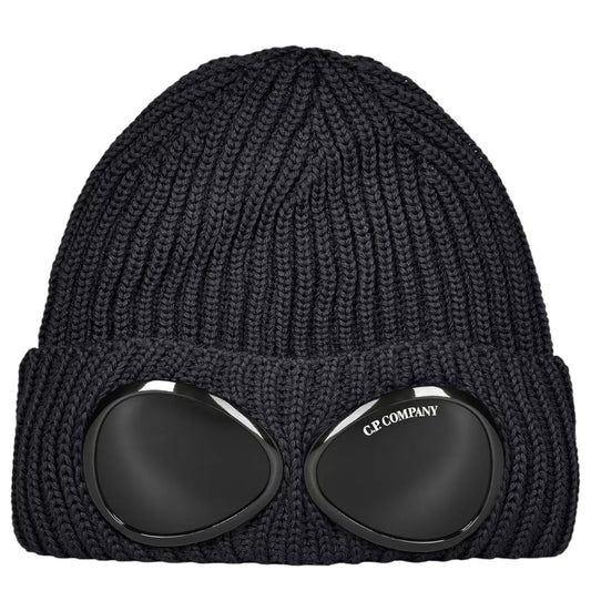 C.P. Company, Merino Wool Goggle Beanie - Black