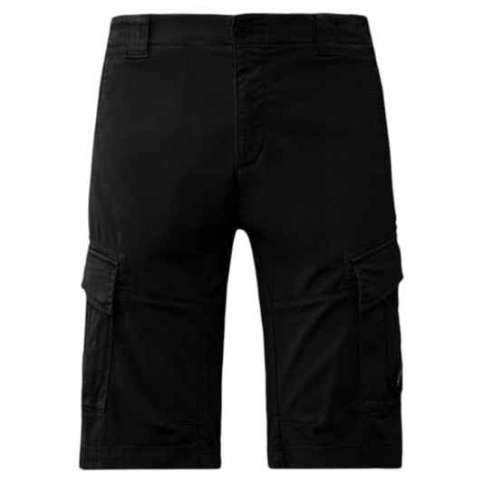 C.P. Company Stretch Sateen Lens Navy Cargo Shorts
