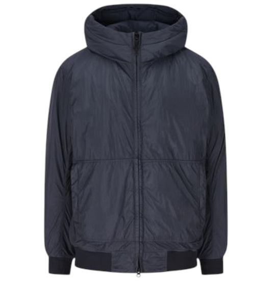 Stone Island, Crinkle Reps NY Hooded Padded Jacket - Blue