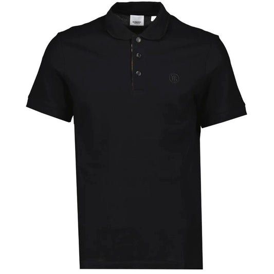Burberry Branded Circle Logo Black Polo Shirt - True Labels