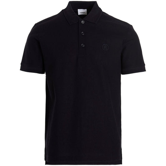 Burberry Branded Circle Logo Coal Blue Polo Shirt - True Labels