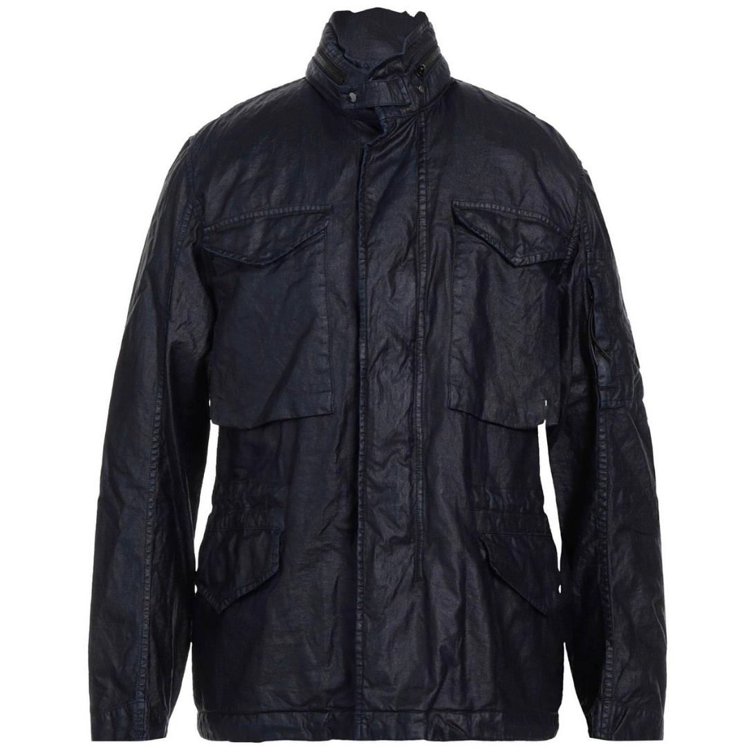C.P. Company Lino Wax Medium Navy Blue Jacket - True Labels