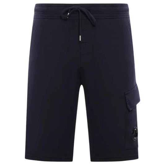 C.P. Company Logo Pocket Black Shorts - True Labels
