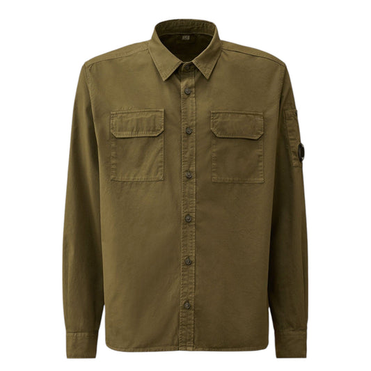 C.P. Company Organic Gabardine Lens Overshirt - True Labels