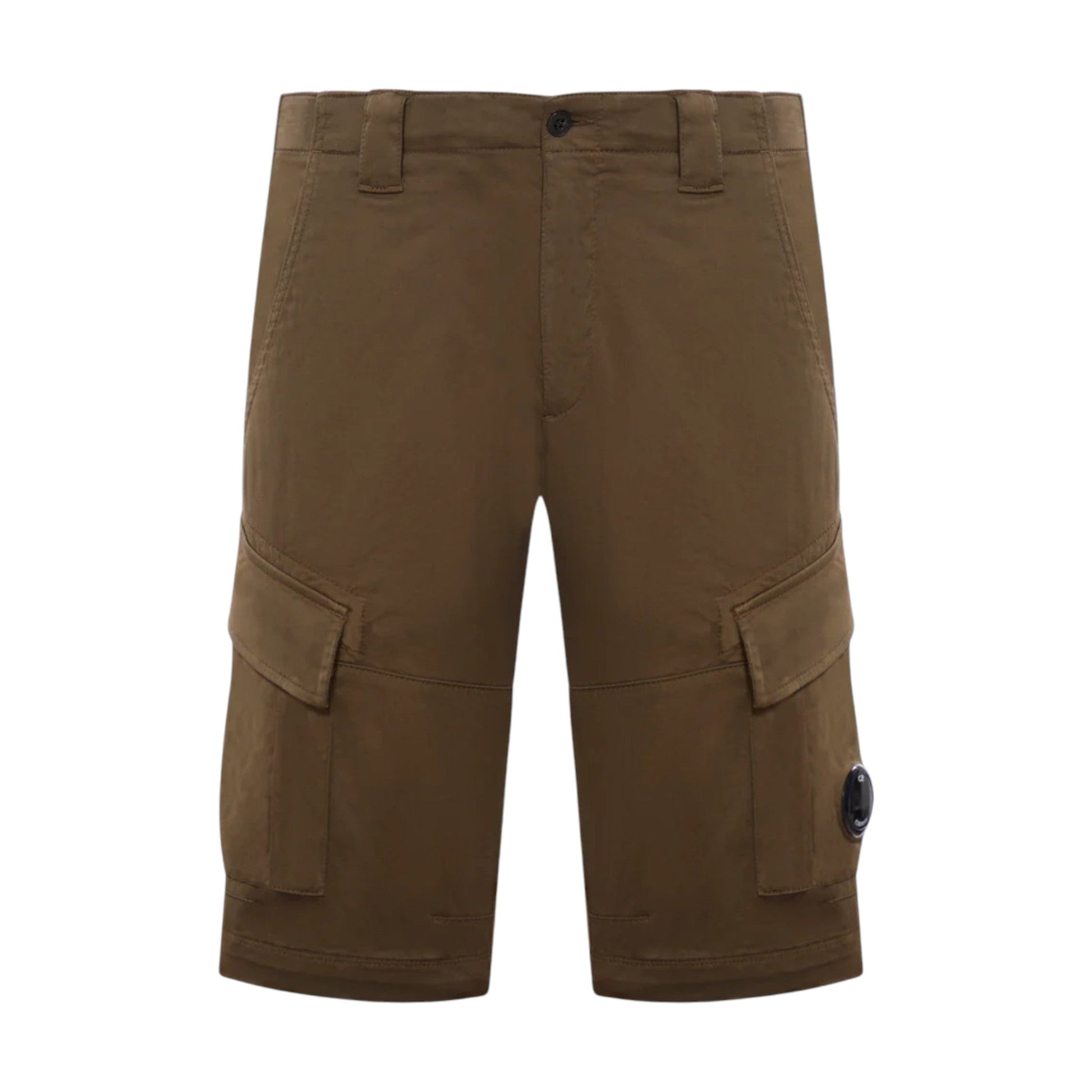 C.P. Company Sateen Stretch Ivy Green Cargo Pants - True Labels