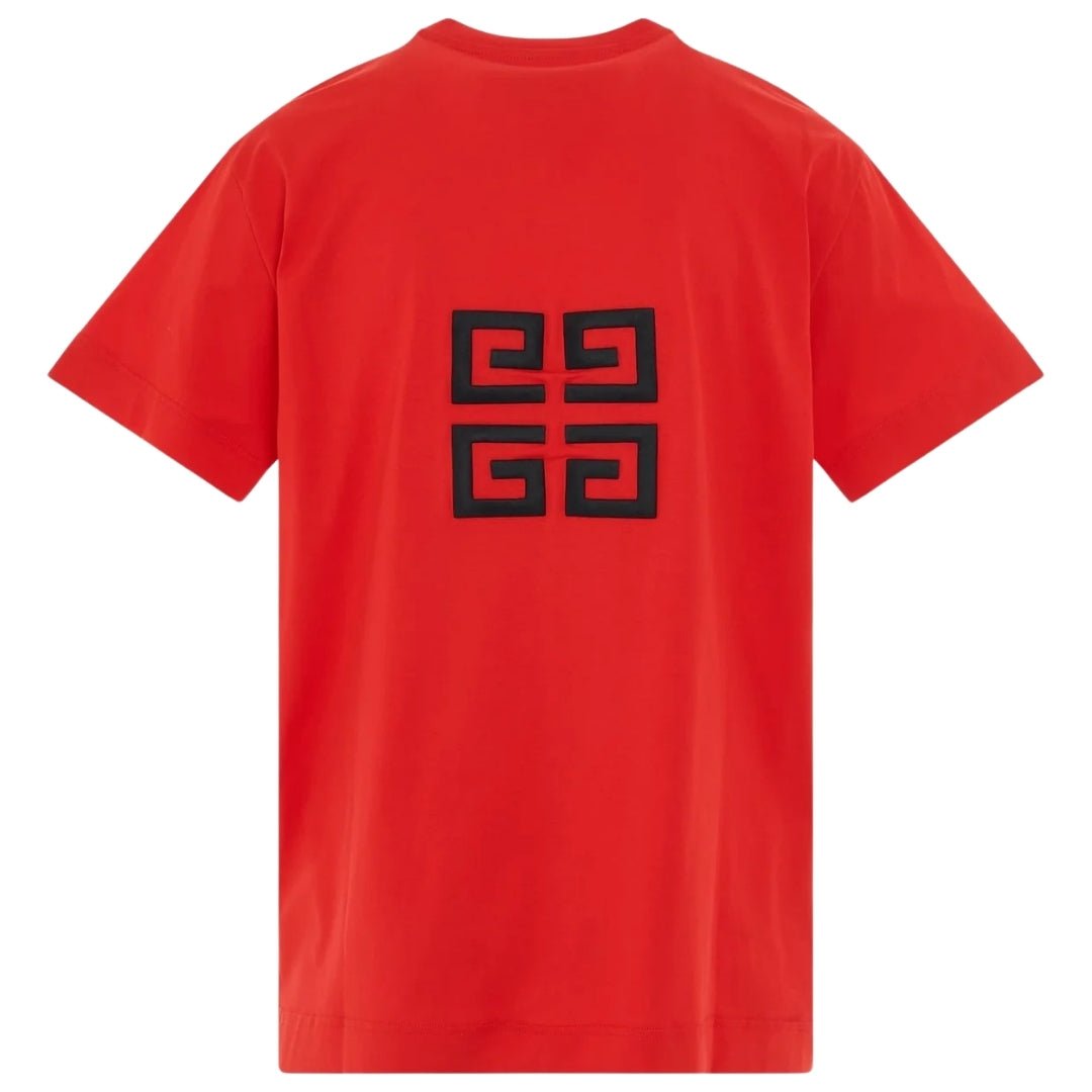 Givenchy Embroidered Logo Oversized Red T-Shirt L