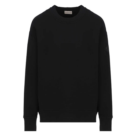 Moncler Detailed Logo On Back Black Sweatshirt - True Labels