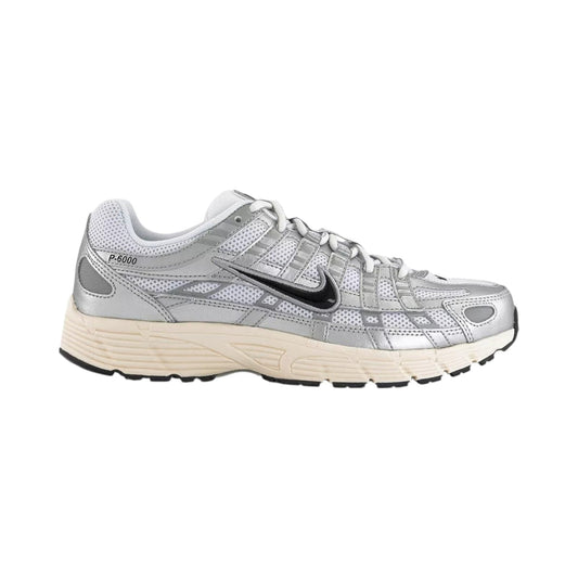 Nike P - 6000 White Black Metallic Silver Silver - True Labels