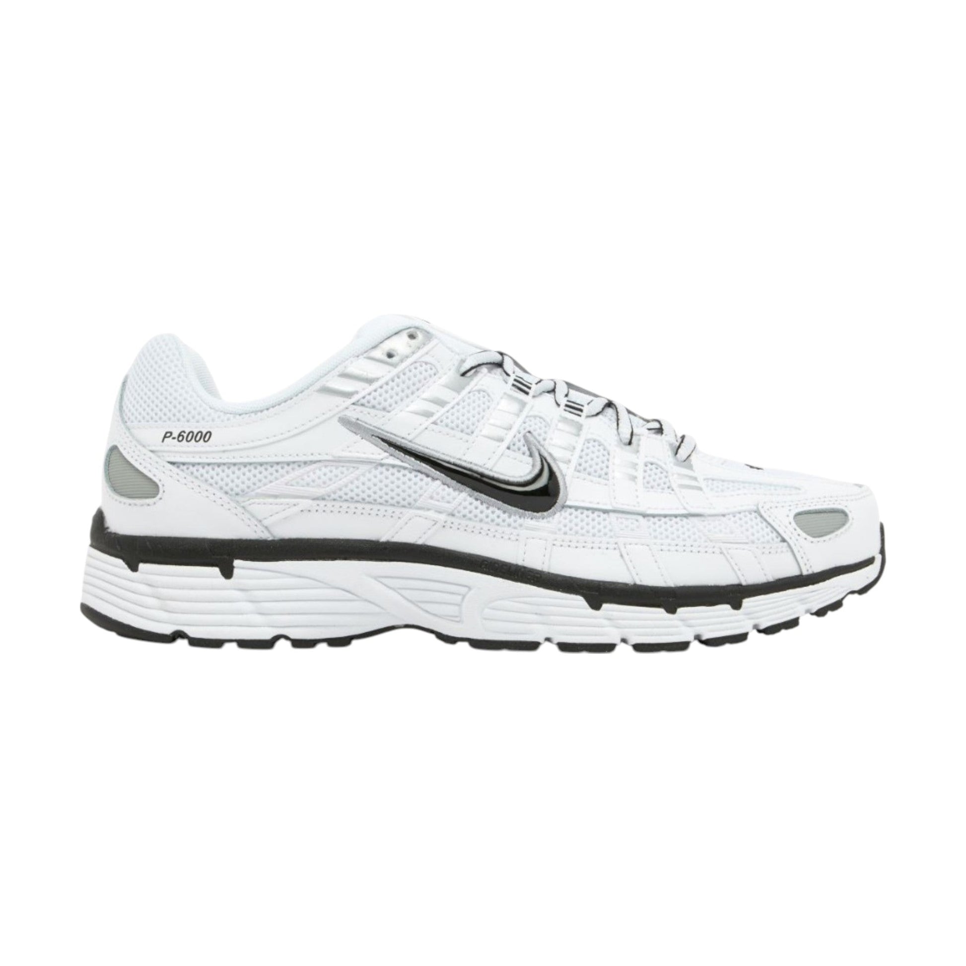 Nike P - 6000 White Metallic Silver Silver Black - True Labels
