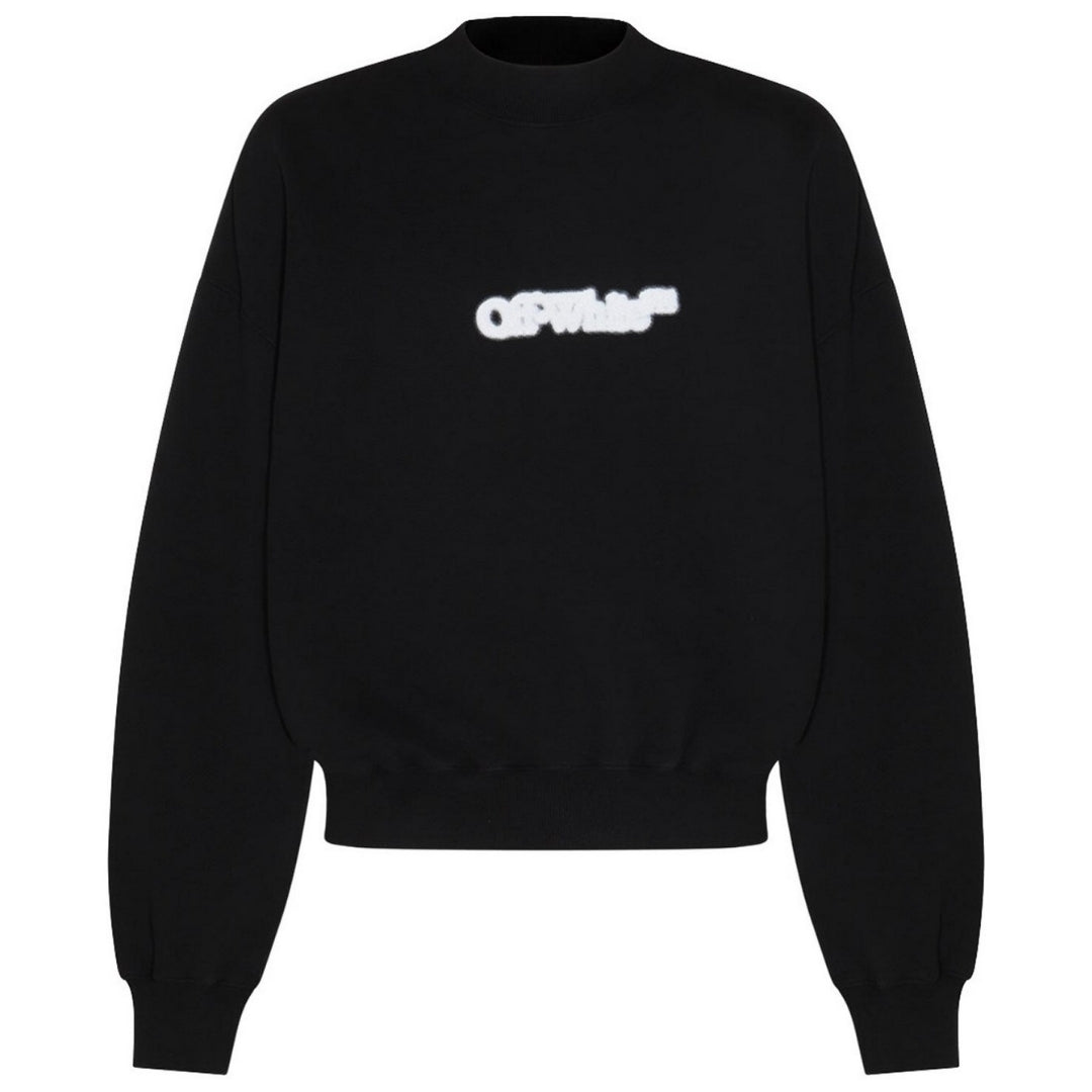 Off - White Blurr Book Over Black Oversized Sweatshirt - True Labels