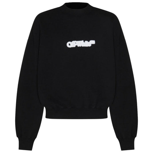 Off - White Blurr Book Over Black Oversized Sweatshirt - True Labels
