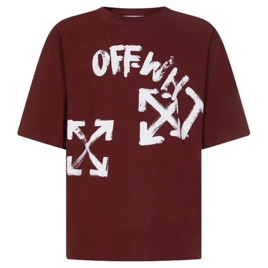 Off - White Burgundy T-Shirt - True Labels