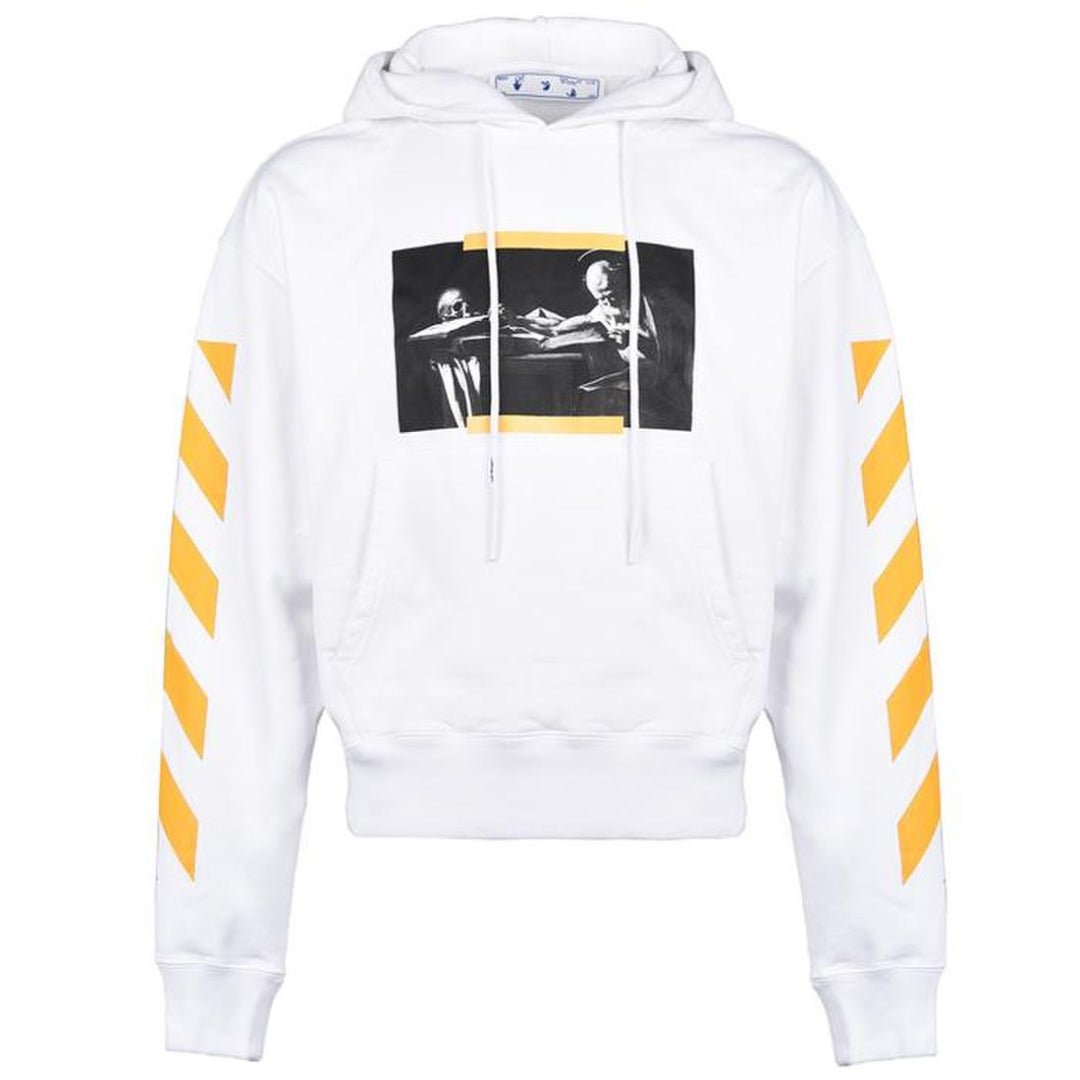 Off - White Carav Painting Over White Hoodie - True Labels