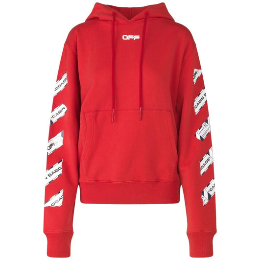 Off White Mens Hoodie Red - True Labels