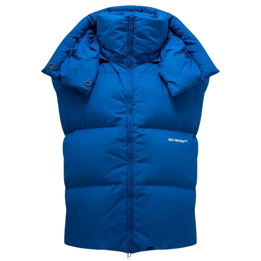 Off-White Bouce Hooded Gilet Peacock Blue Down Jacket M