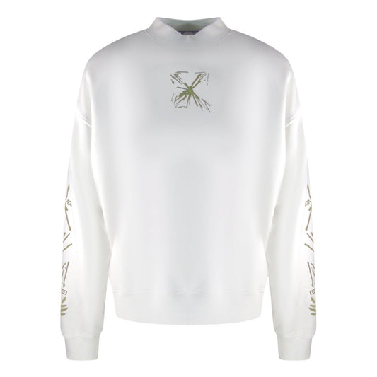 Off-White Splash Arrow Skate Fit White Sweatshirt S