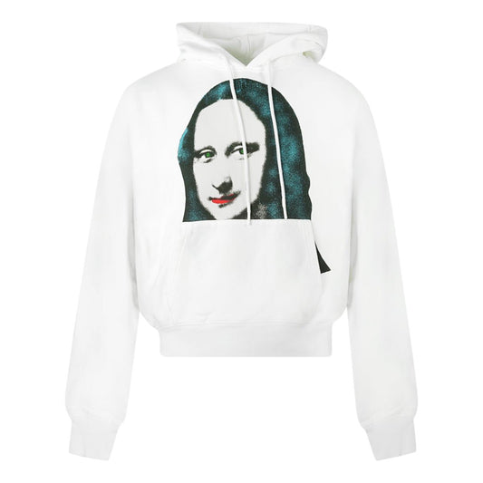 Off - White Mona Lisa Print Logo White Hoodie - True Labels