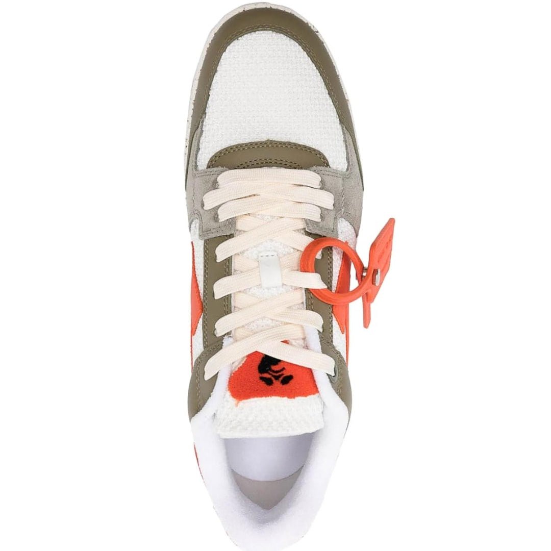 Off - White Out Of Office Slim Green Comb Leather Sneakers - True Labels
