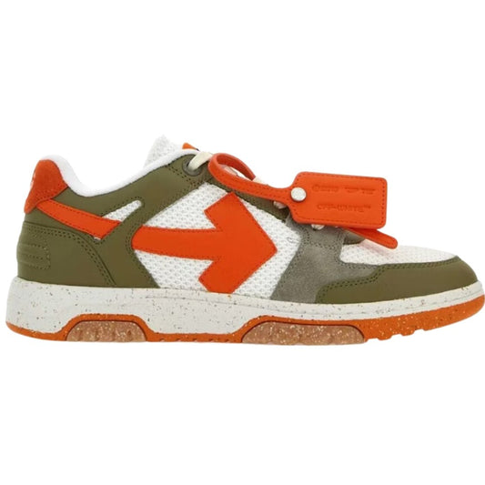 Off - White Out Of Office Slim Green Comb Leather Sneakers - True Labels