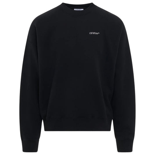 Off - White Scratch Tab Box Design Skate Fit Black Sweatshirt - True Labels
