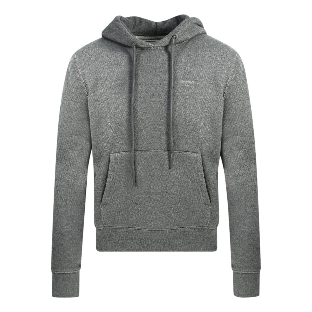 Off White Logo Oversized Grey Hoodie