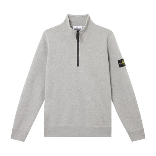 Stone Island 1/4 Zip Grey Sweatshirt - True Labels
