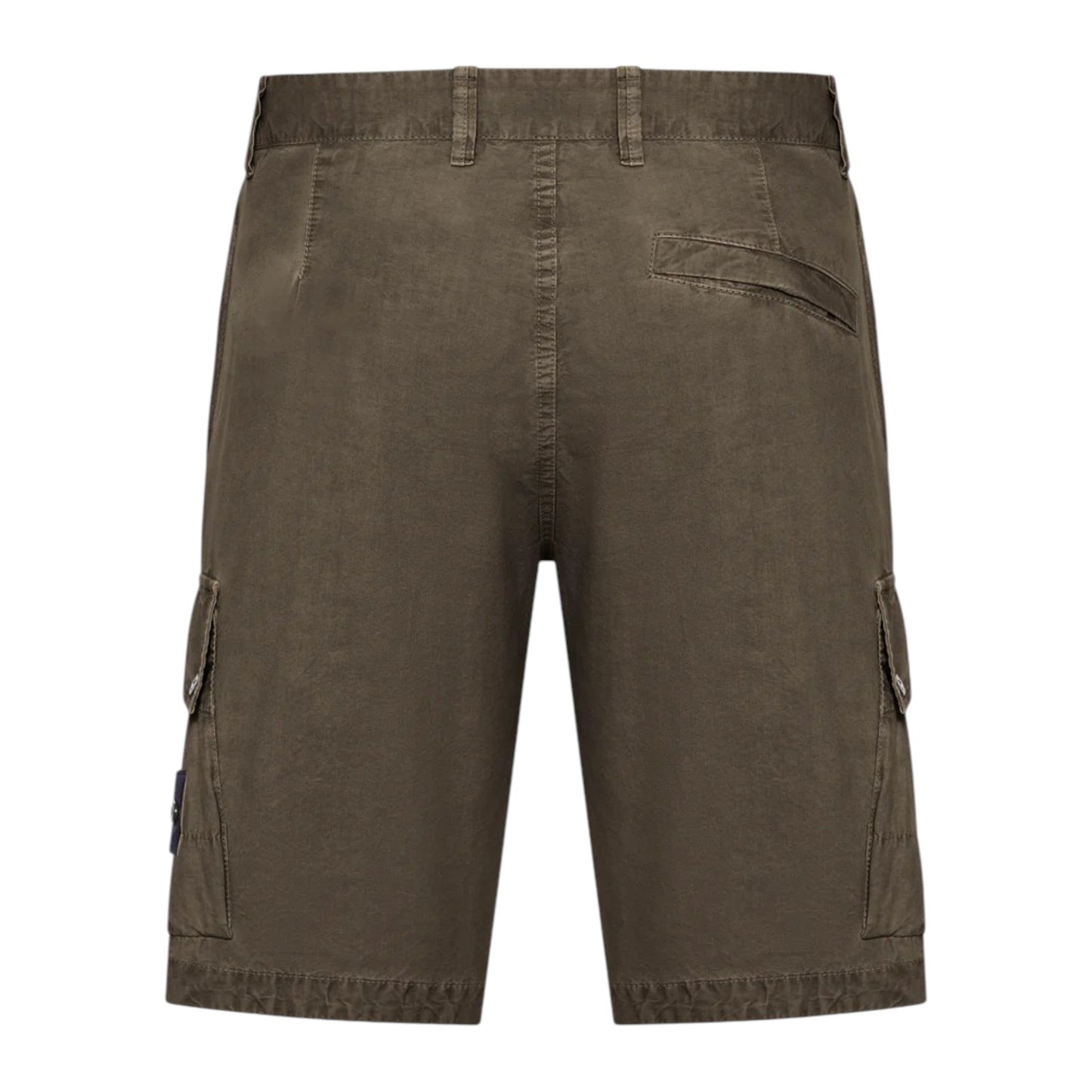 Stone Island Bermuda Cargo Military Green Slim Shorts - True Labels