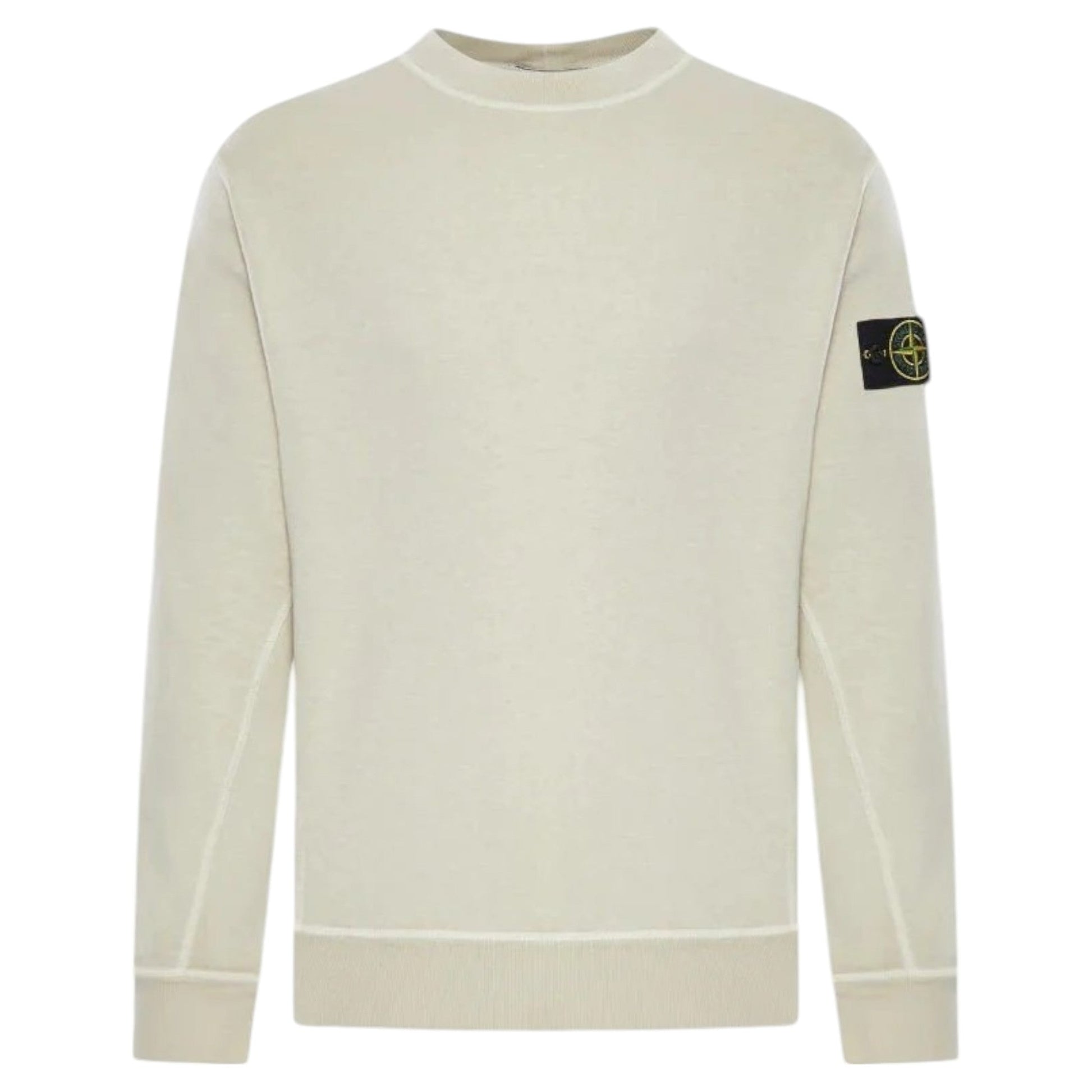Stone Island Compass Patch Crewneck Sweatshirt - Sand - True Labels