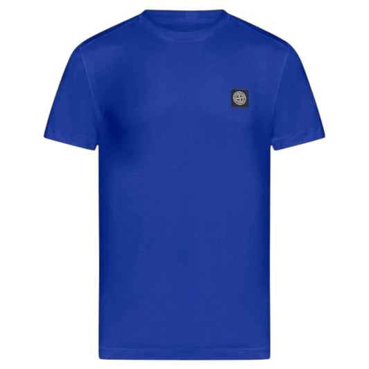 Stone Island Compass Patch Crewneck T-Shirt - Royal Blue - True Labels