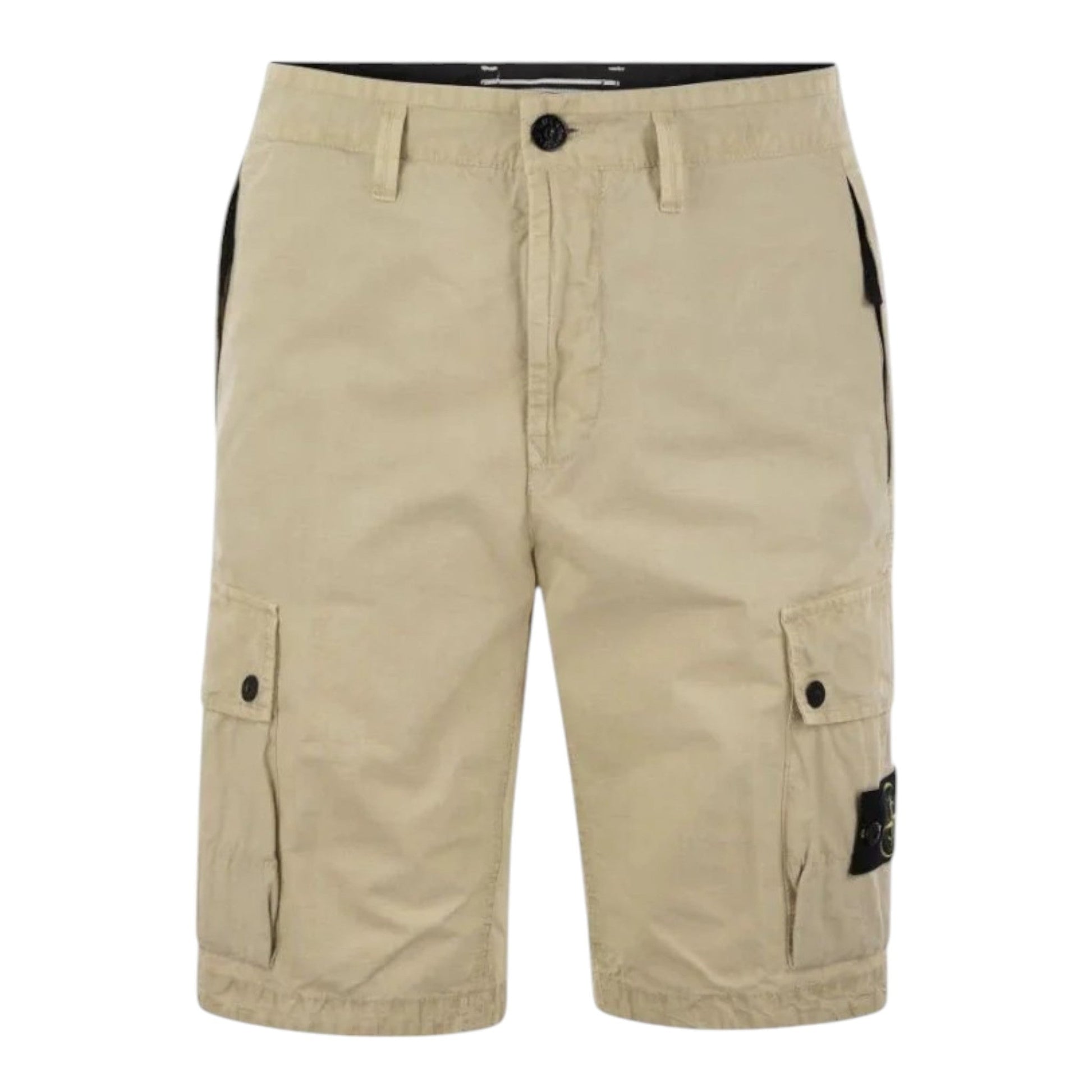 Stone Island Compass Patch Desert Cargo Shorts - True Labels