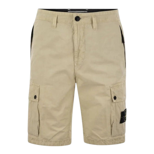 Stone Island Compass Patch Desert Cargo Shorts - True Labels