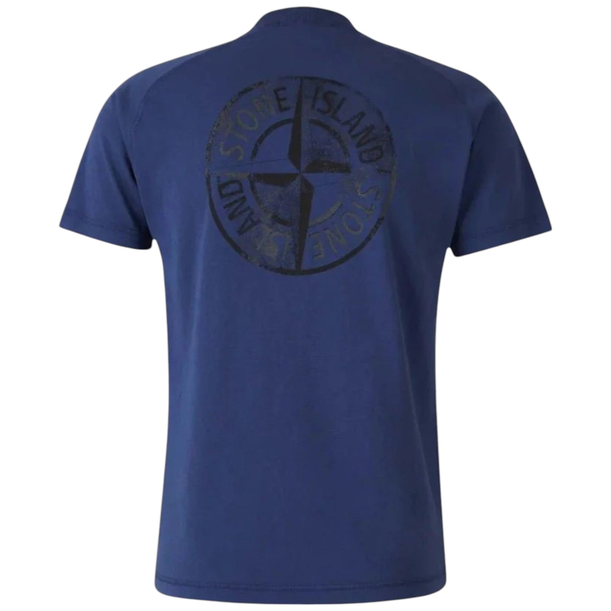 Stone Island Compass - Printed Crewneck T-Shirt - Navy - True Labels