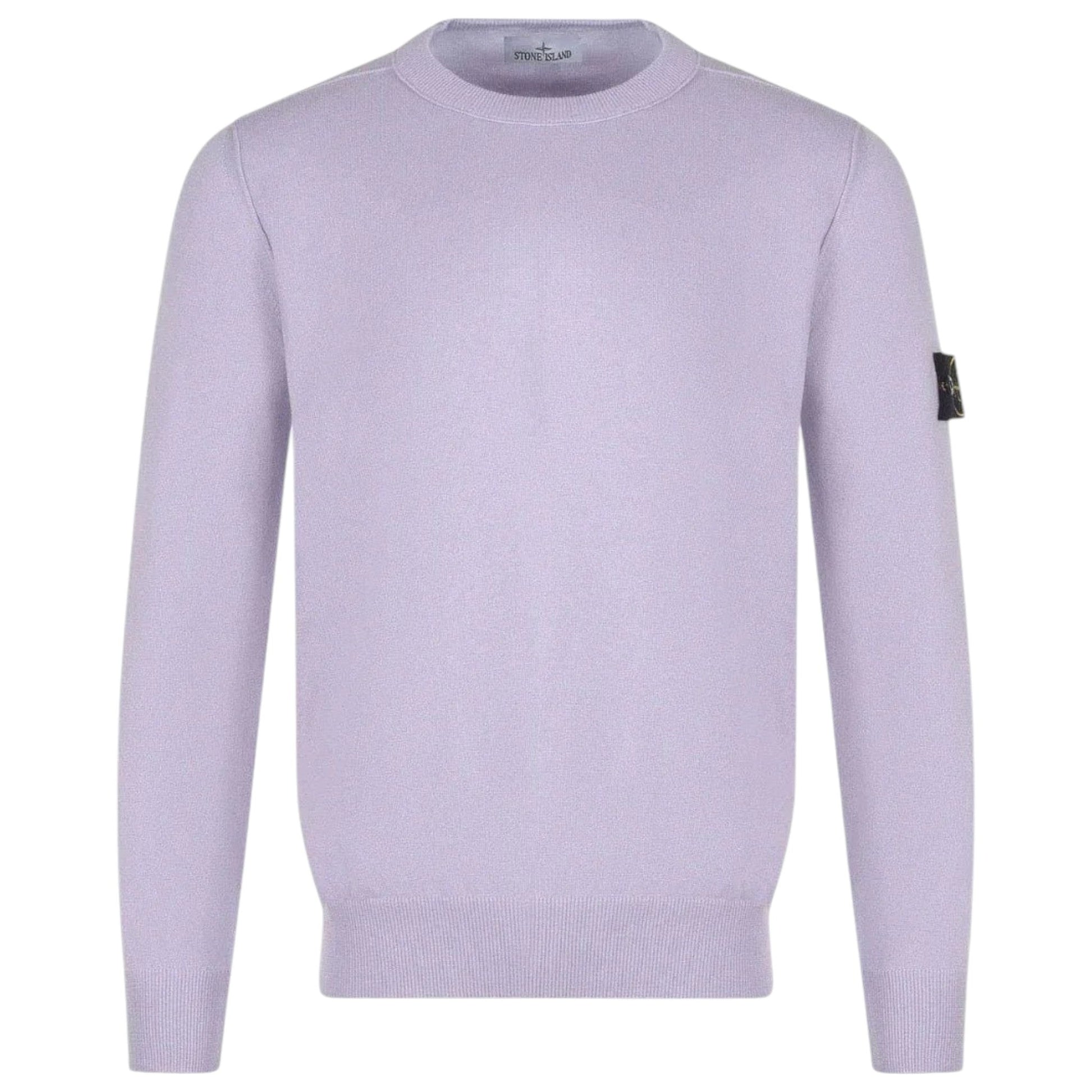 Stone Island Lilac Compass Patch Crewneck Sweatshirt - True Labels