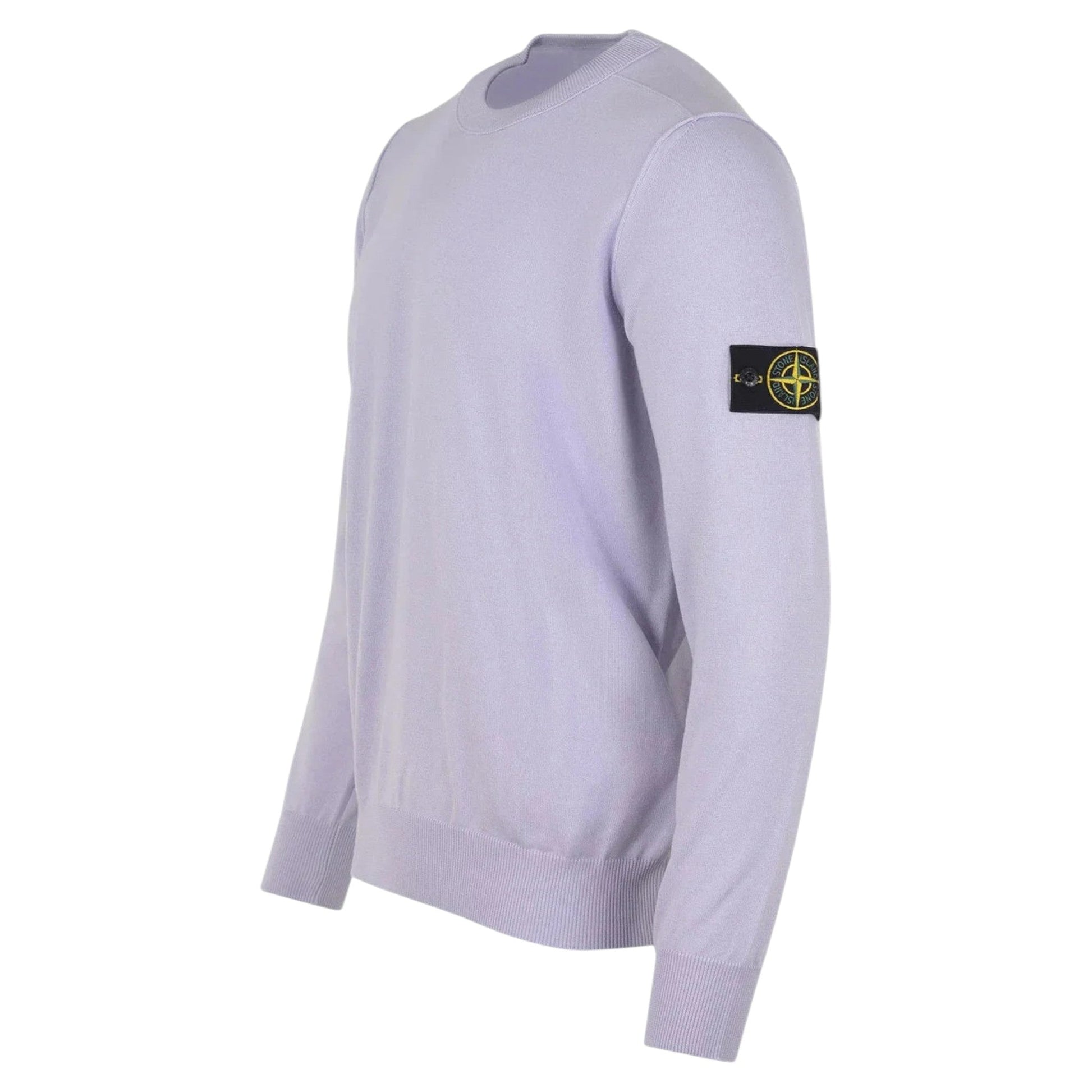 Stone Island Lilac Compass Patch Crewneck Sweatshirt - True Labels